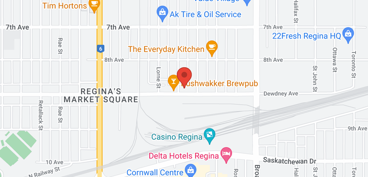 map of 101 2128 Dewdney AVE